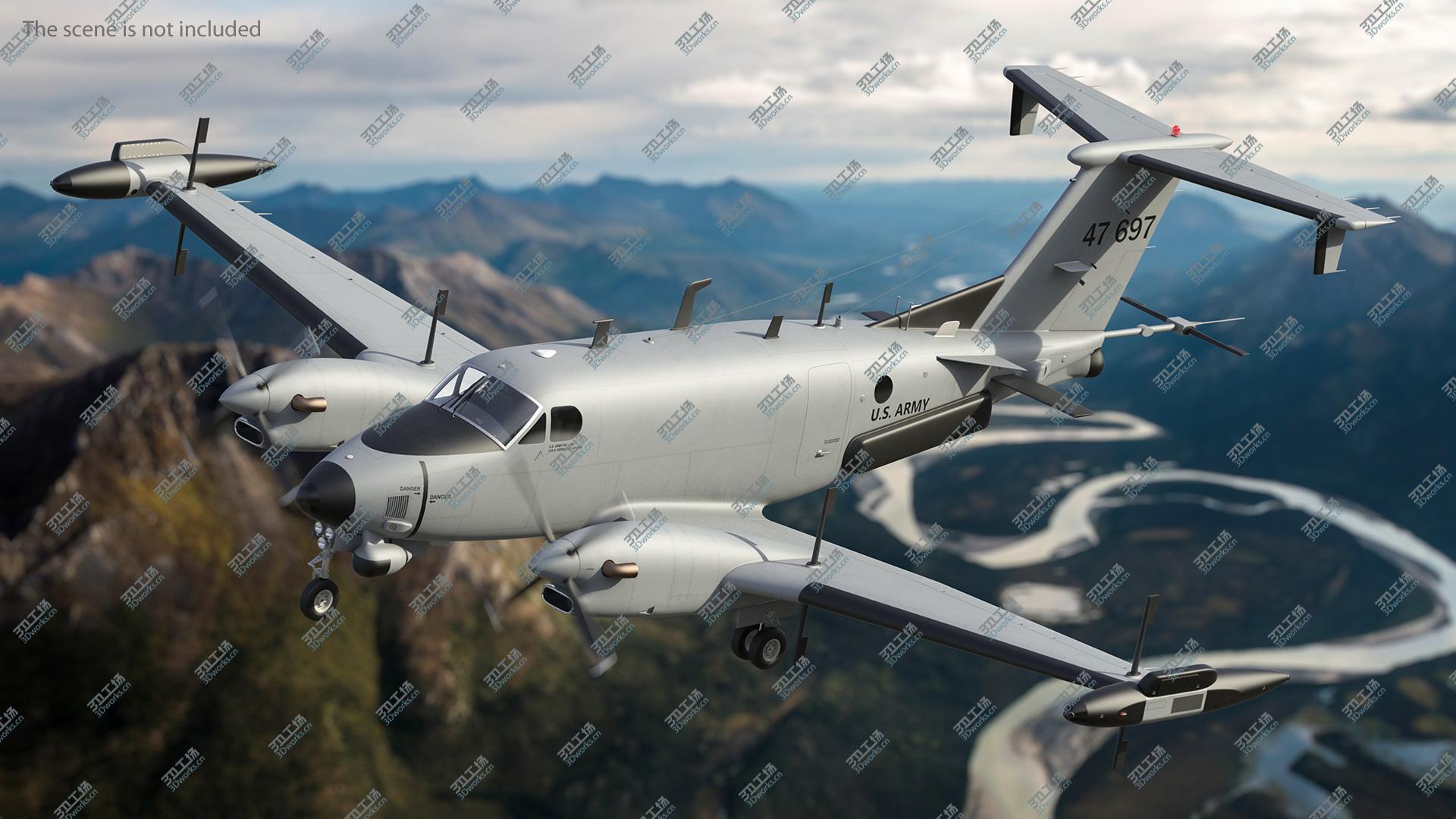 images/goods_img/202104093/3D model Beechcraft RC12X Guardrail US Army Aircraft/5.jpg